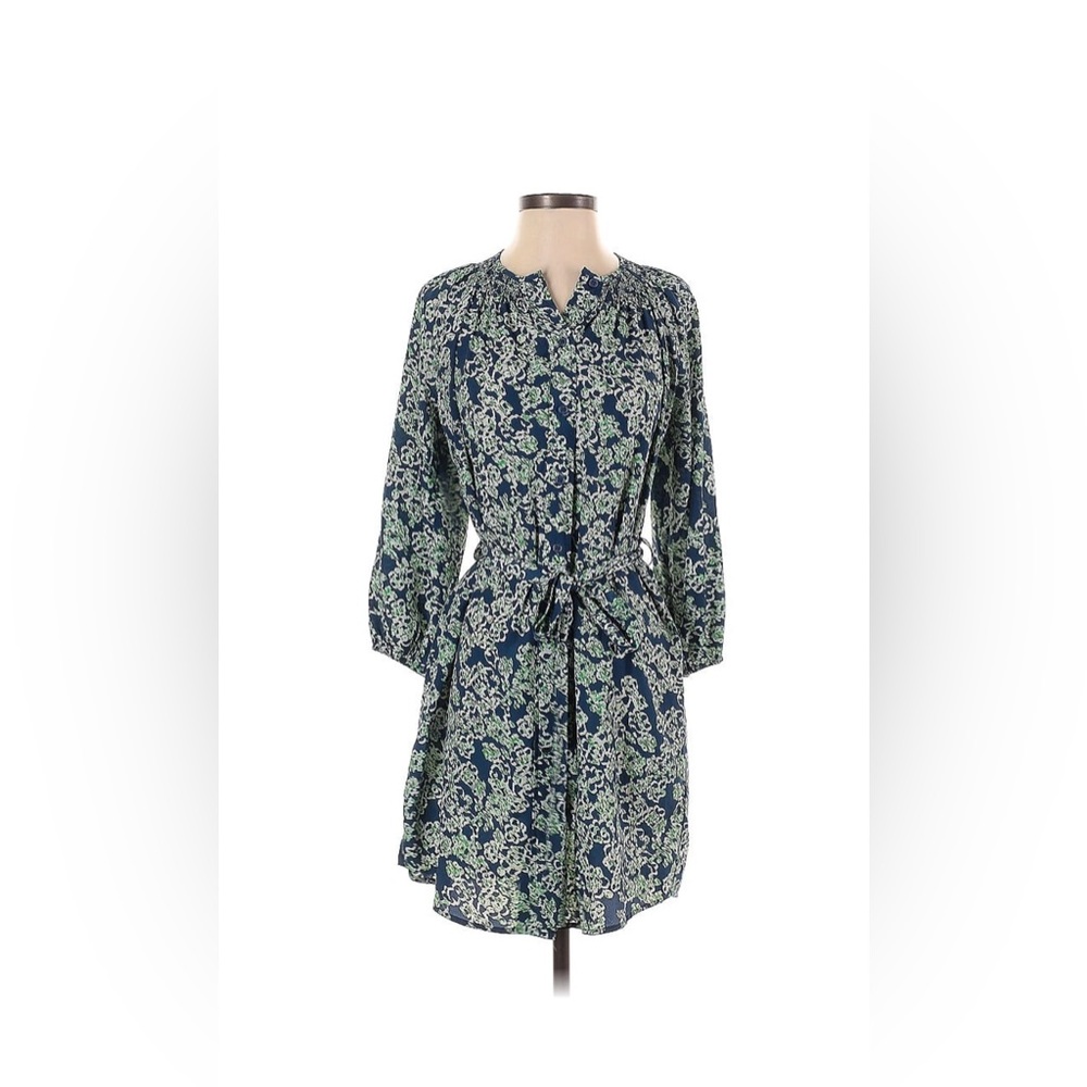 Maeve Casual Dress | Green and Blue Print | Small